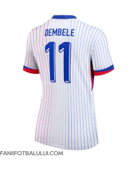 Franța Ousmane Dembele #11 Echipament de Fotbal Replică European 2024 Femei Deplasare